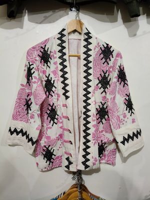 Blazer_47. T'BOLI HAND-BEADED BLAZER
