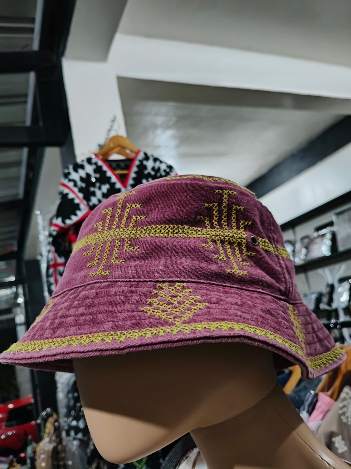 Hat_02. T'BOLI HAND-EMBROIDERED BUCKET HAT