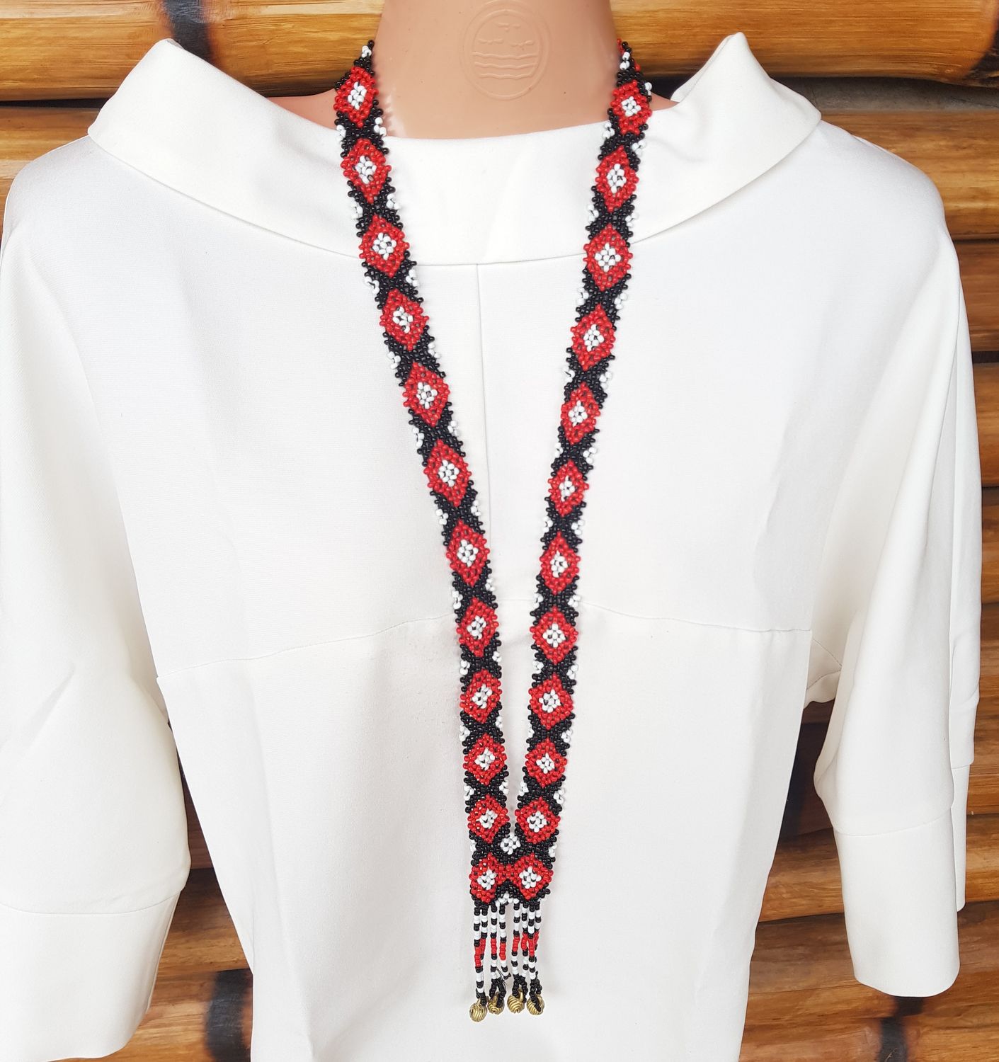 Necklace_28. T'BOLI HAND-BEADED NECKLACE