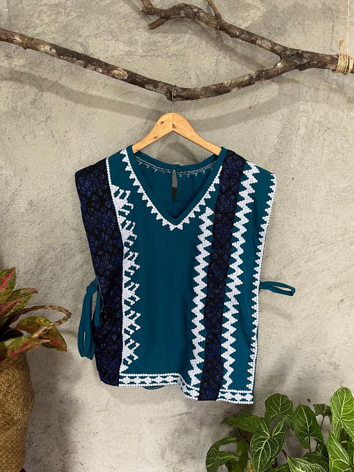 Bib Vest_13. TBOLI HAND-BEADED &amp; HAND-EMBROIDERED TOP