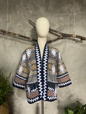 Blazer_54. T'BOLI HAND-BEADED BLAZER