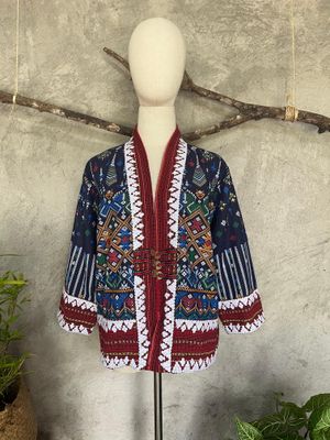 Blazer_55. T'BOLI HAND-BEADED BLAZER