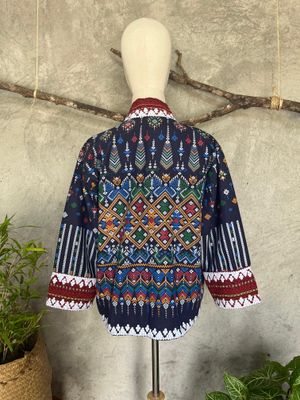 Blazer_55. T'BOLI HAND-BEADED BLAZER