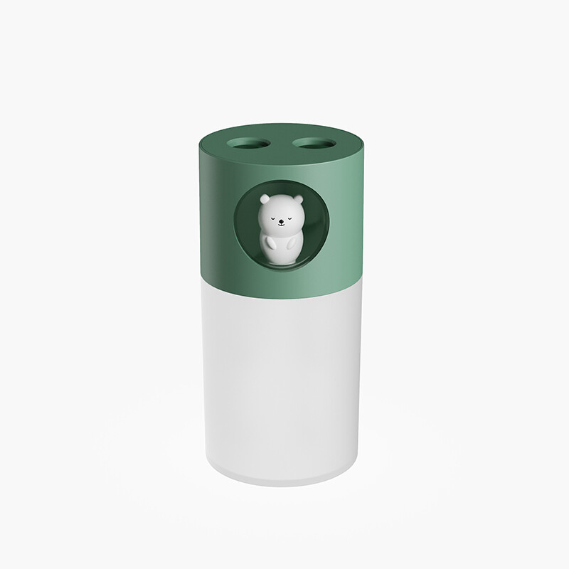 萌寵雙噴加濕器, Color: Green