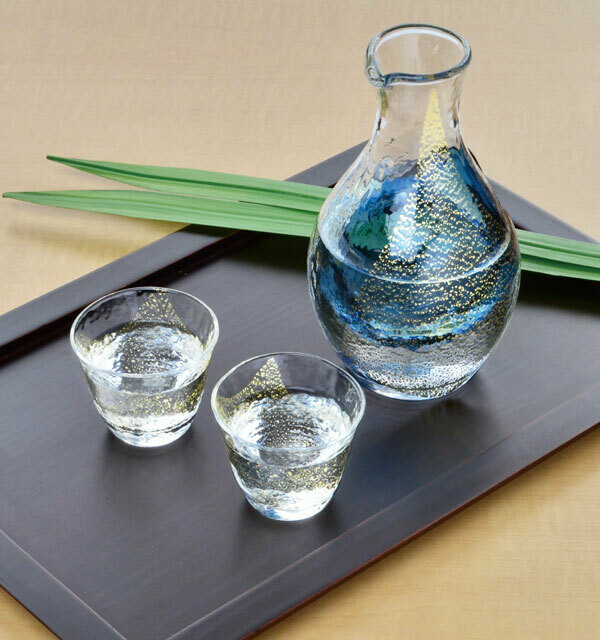 金箔酒器揃套裝(1 瓶 2 杯), 金箔酒器揃套裝: 金箔酒器揃套裝(1 瓶 2 杯)