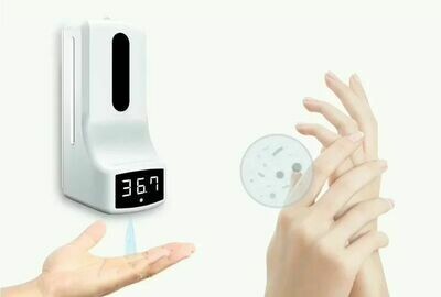非接觸式溫度計和自動搓手液機 2合1