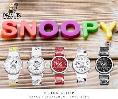 Snoopy 石英手錶 (日本機芯,漫畫錶帶)