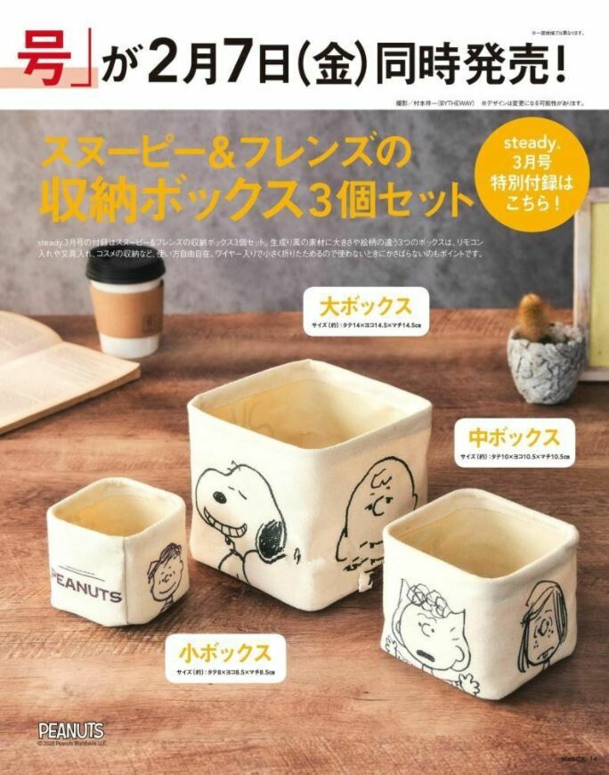 ​Snoopy布盒收納套裝 *3個入