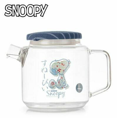 Snoopy日文玻璃茶壺 (壺蓋附)