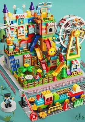 費樂大顆粒積木(摩天輪&amp;風車) | FEELO Big Size Building Block