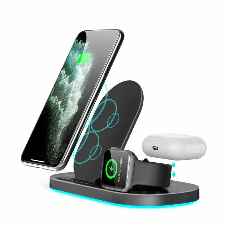新款折疊式3in1無線快速充電器