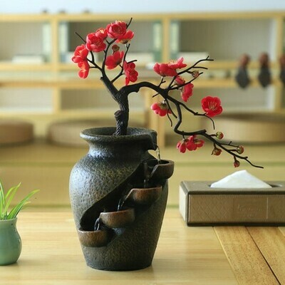 梅花流水花瓶擺件