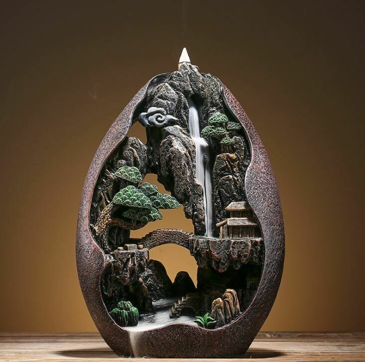 禪意山水倒流香座