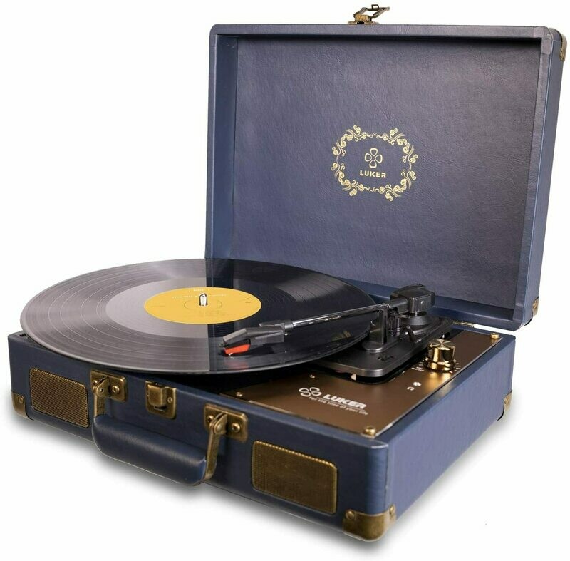 LUKER復古手提箱黑膠唱片機 | Luker Record Player