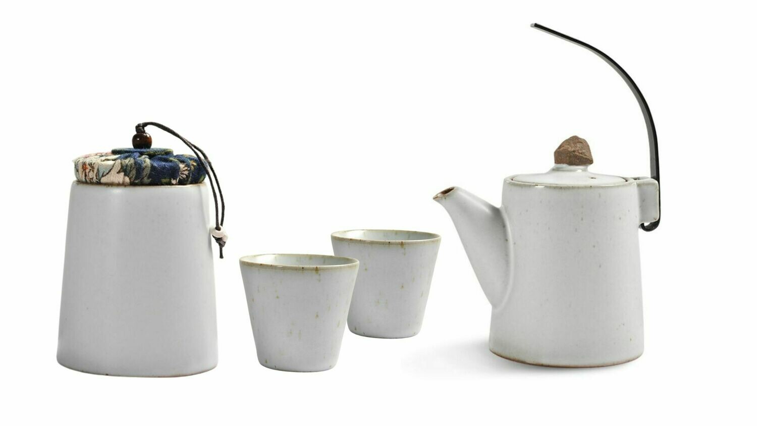 日式鐵釉茶具套裝 | Japanese Style Iron Glaze Teapot Sets, 款式: 白鐵釉