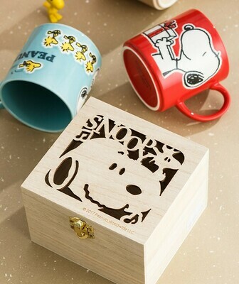 日本SNOOPY陶瓷杯木盒裝