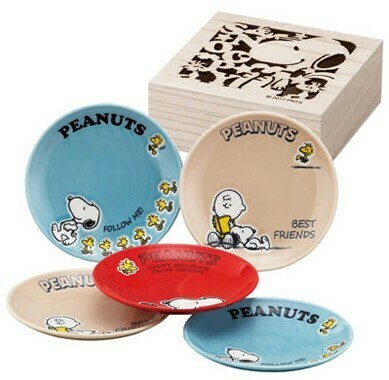 日本SNOOPY陶瓷碟木盒套裝, 產品: 日本SNOOPY陶瓷碟木盒套裝