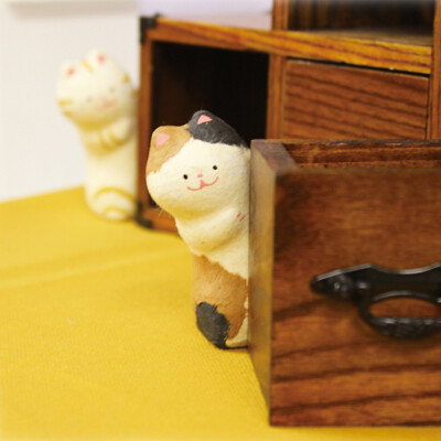 日本可愛偷看福貓 | ちぎり和紙のぞき猫