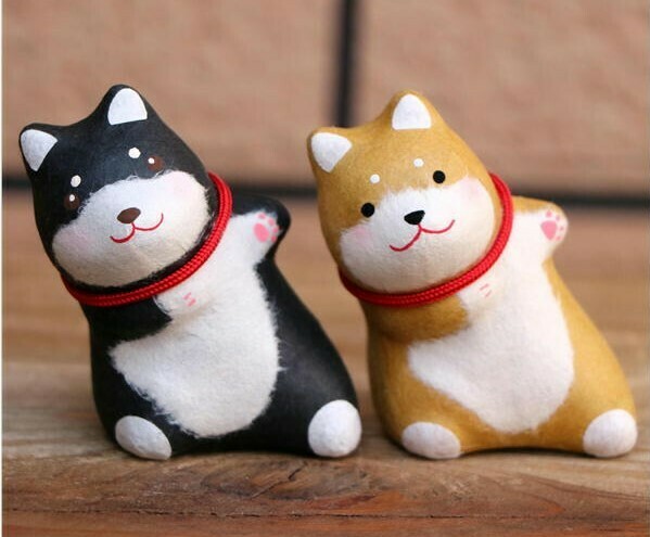 日本可愛偷看柴犬 | ちぎり和紙のぞき柴犬