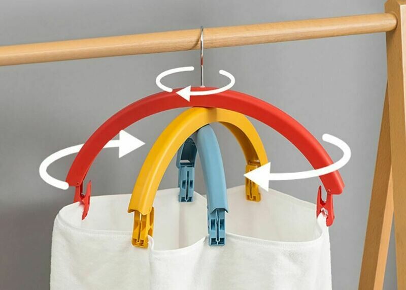 ３層旋轉彩虹衣架套裝(4個入)｜Three-Layers Rotating Rainbow Hanger Set