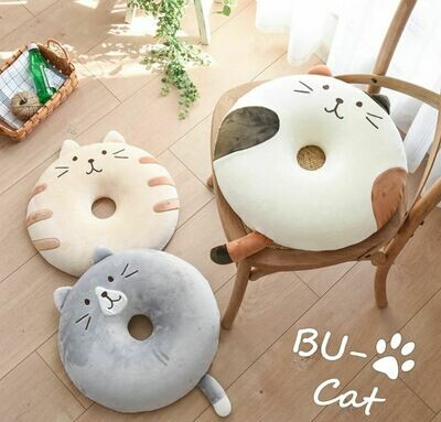 日本FUKU FUKU NYANKO坐墊 | ふくふくにゃんこ円座クッション