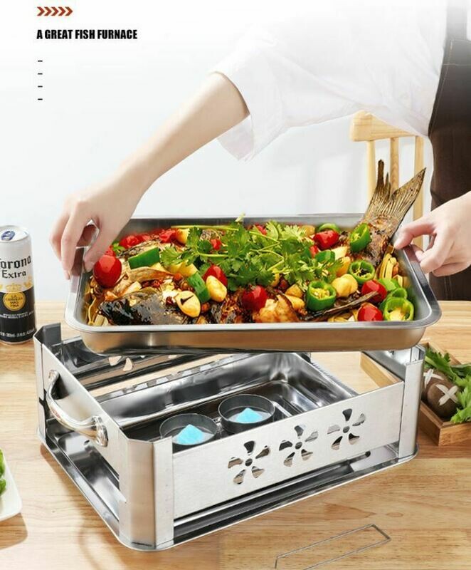 不銹鋼烤魚盤套裝 | Stainless Steel Grilled Fish Pan Set
