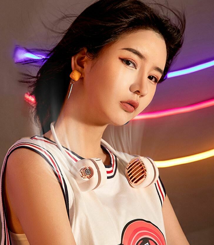 韓國Daewoo掛頸式風扇, Color: WHITE