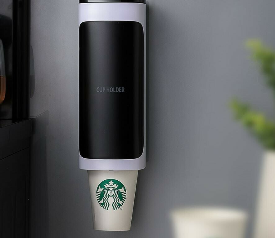 掛牆式紙杯架(單/雙筒) | The Wall-mounted Paper Cup Holder, 款式: 單筒.白色