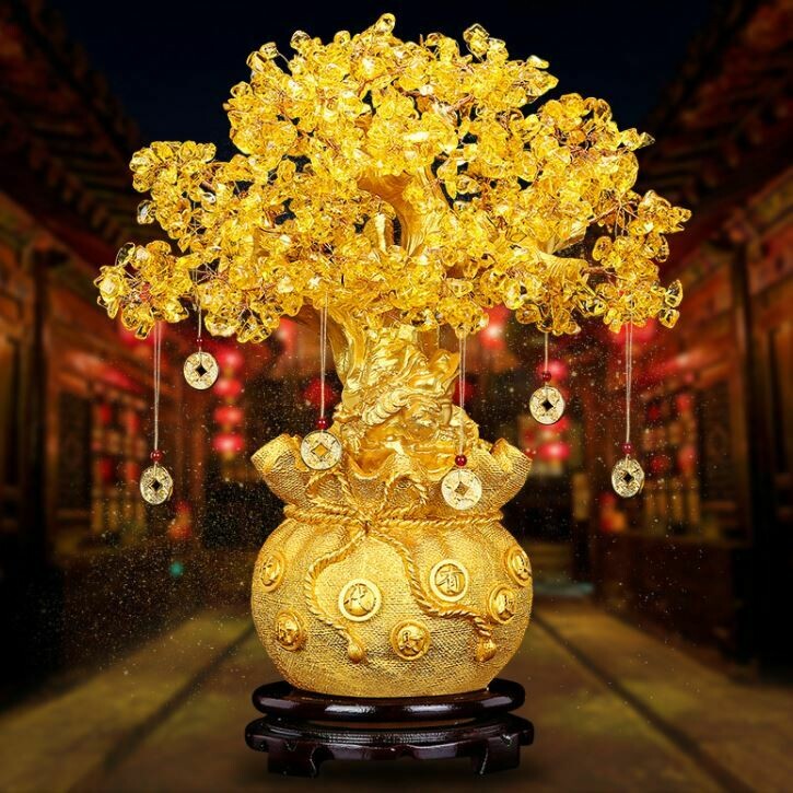 黃水晶招財樹