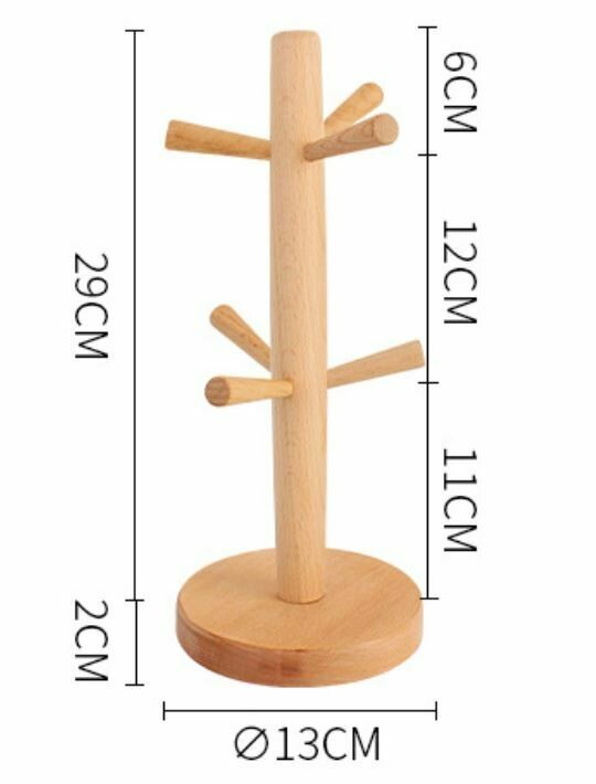 日式木製六爪杯架 ｜ 6本爪カップホルダー, 款式: 圓型底座
