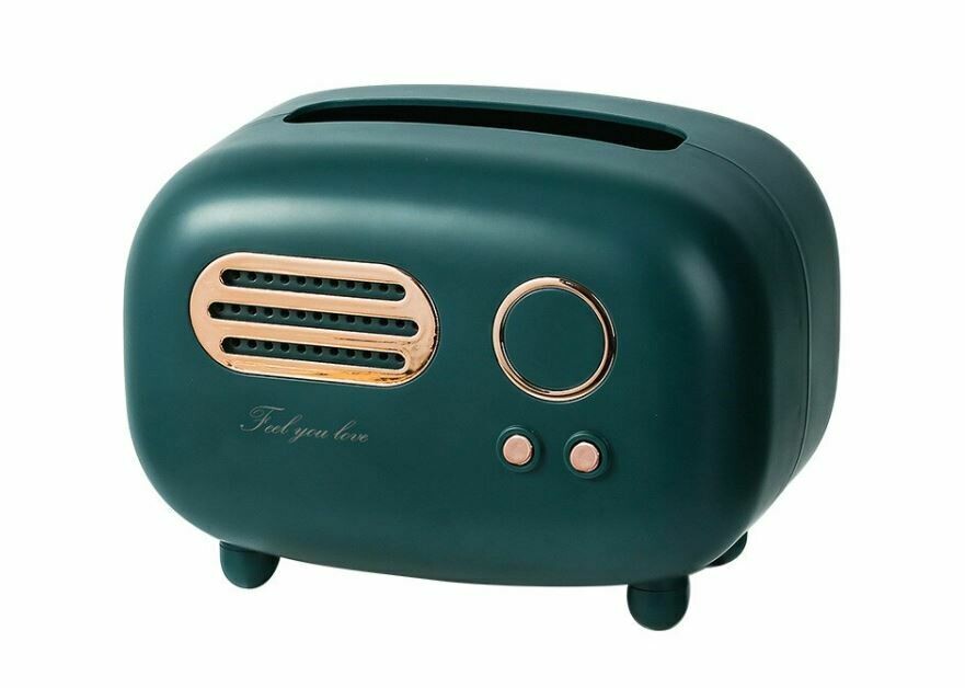 復古收音機型紙巾盒 | Retro Radio Shape Tissue Box, Color: GREEN