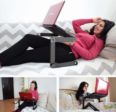 床上用摺疊式電腦散熱架 | Foldable Notebook Desks With Cooling Fan
