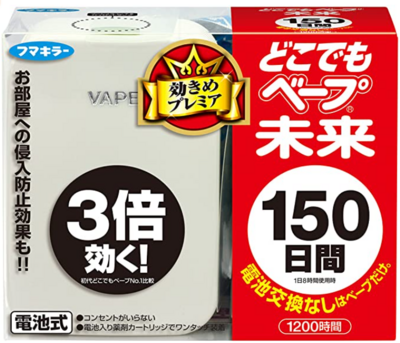 日本VAPE未来驅蚊器 150天丨どこでもベープ 未来 150日