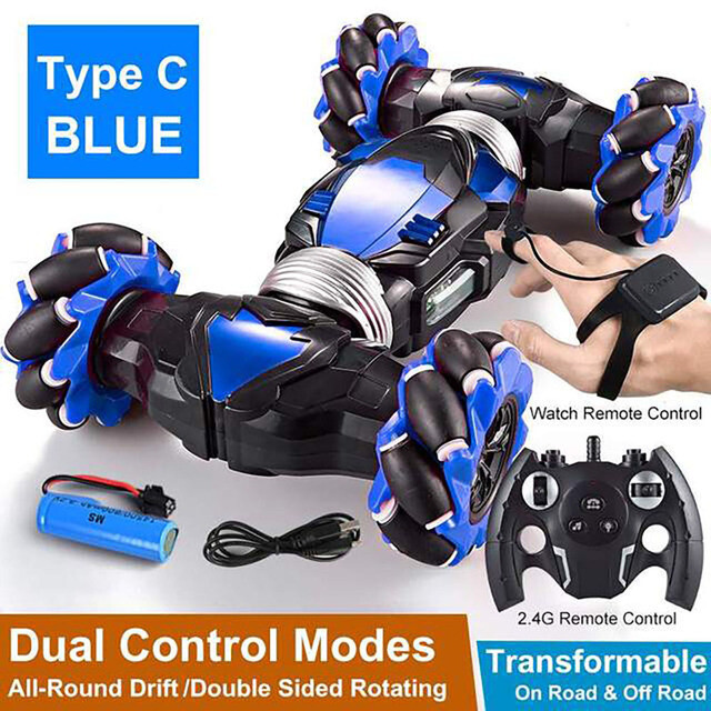 手錶感應遙控車 | 4WD Radio Control Stunt Car, 產品: 手錶感應遙控車（雙模式-藍）