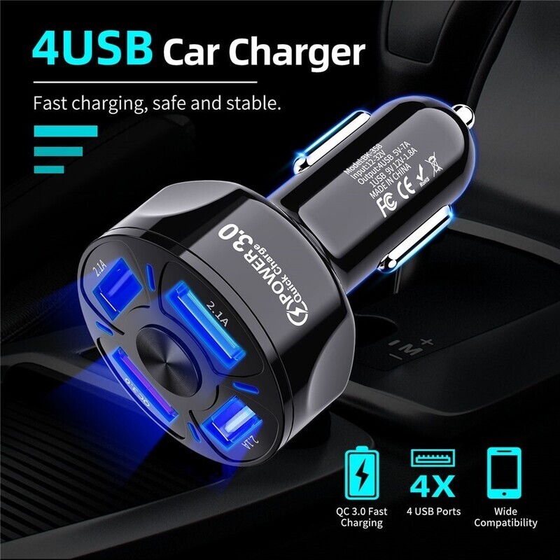 四口智能車充 | 4 Ports USB Car Charge