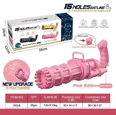 Electric Gatling  Bubble Gun