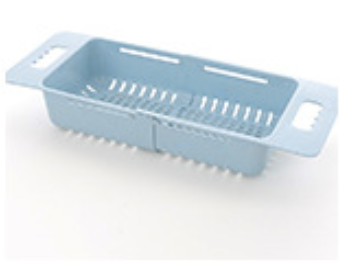 可伸縮瀝水籃(2個入)丨Retractable drain basket, 可伸縮瀝水籃(2個入): 藍色