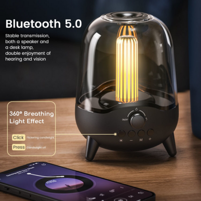 Flickering Ambient Light Bluetooth Speaker
