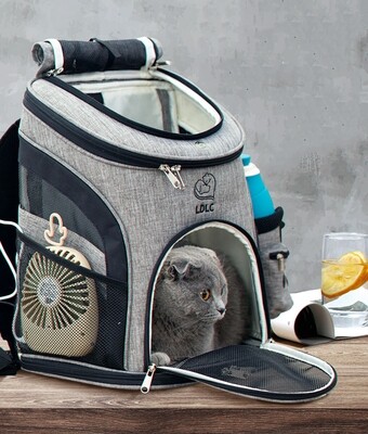 貓狗旅行背包| Outdoor Pet Mesh Carrier Backpack