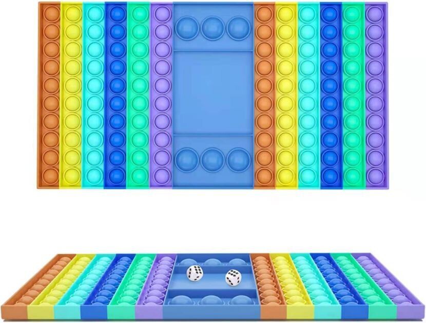 Pop It Checkerboard, COLOR &amp; STYLE: Rectangle (Rainbow)