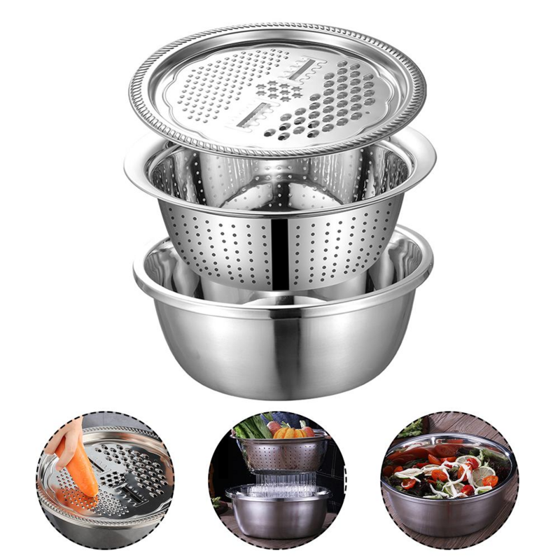 多用途不銹鋼盆套裝 | Multifunctional Stainless Steel Basin Set