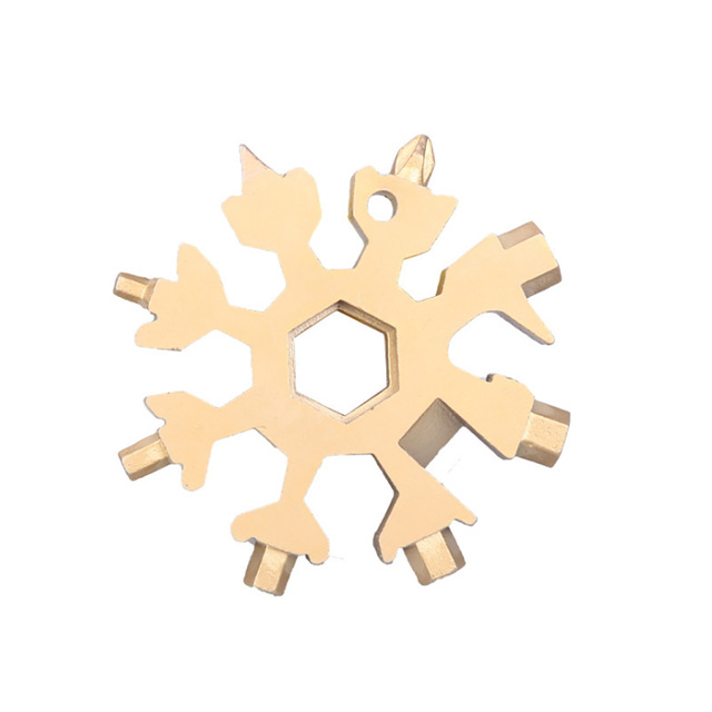18合1雪花螺絲批 | 18 in 1 Snowflake Spanner, Color: Gold