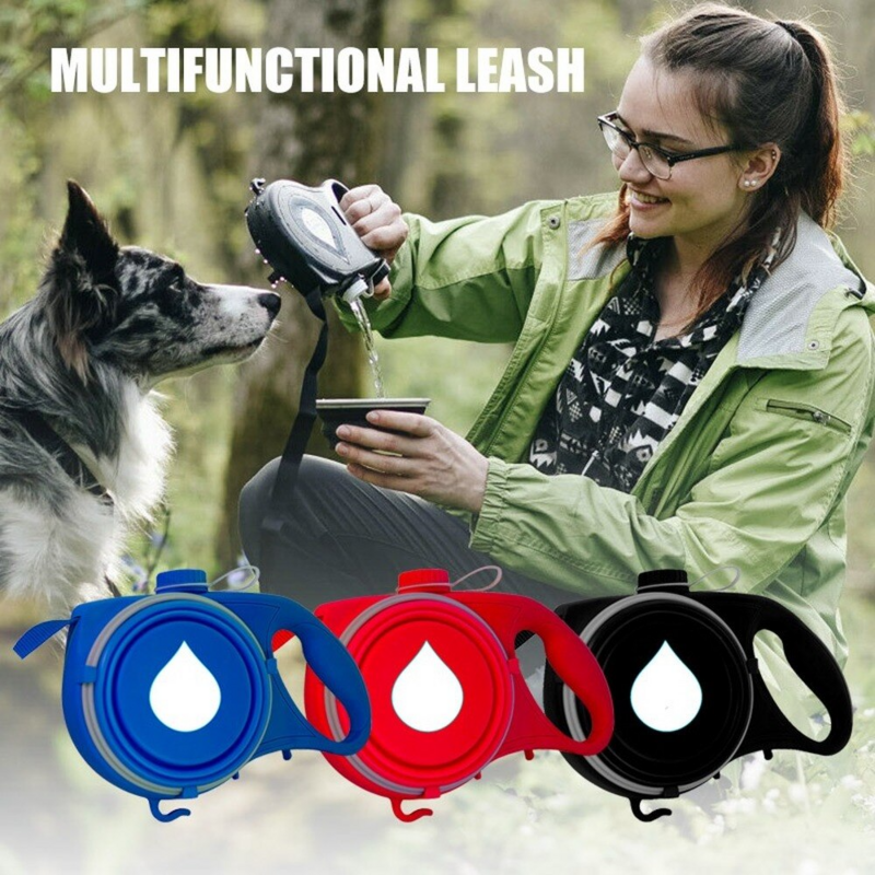4合1狗狗拖帶(付設摺疊碗) | 4 In 1 Dog Leash with Built-in Water Bottle Bowl