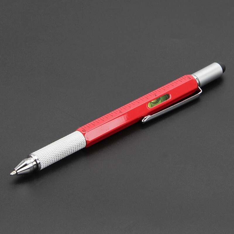 6合1工具原子筆 | 6 In 1 Multi-Tool Pen, Color: RED