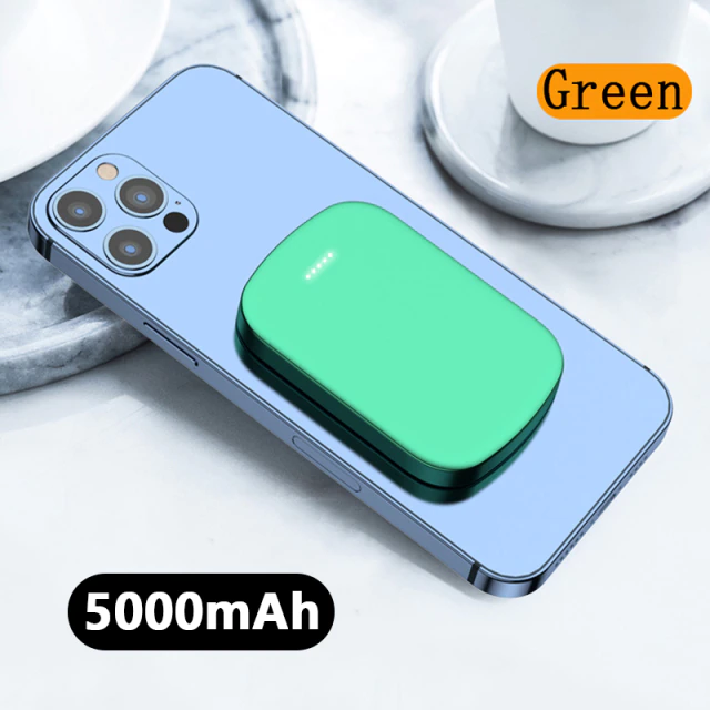 無線磁吸快速充電寶(專為Iphone12或以上而設), 款式: 綠色