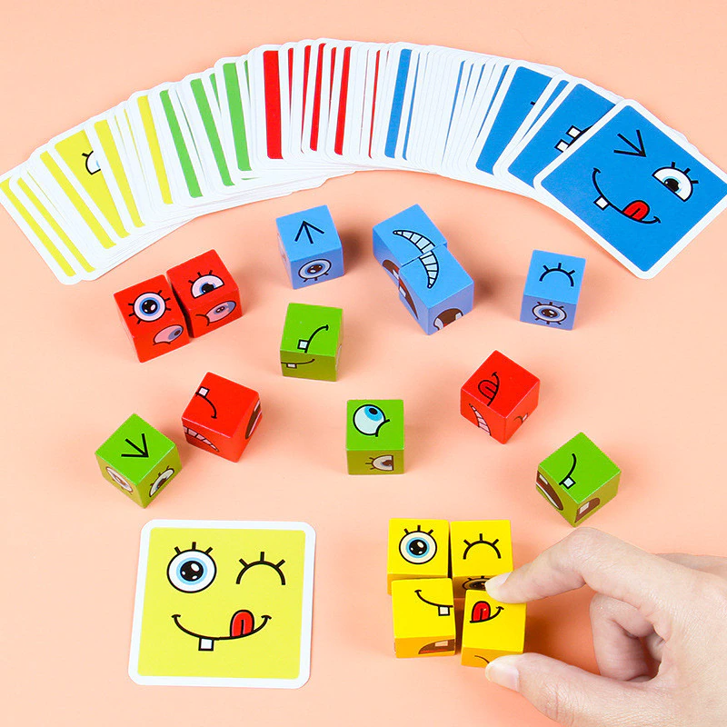 Expression Puzzle Building Blocks