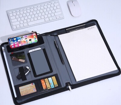A4 Multifunctional Business Notepad with Zipper