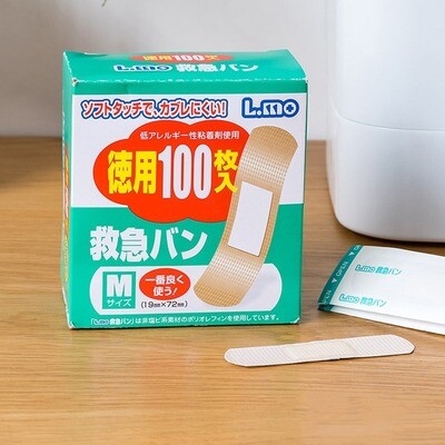 日本防水透氣膠布盒裝 (100枚入) | 日進医療器株式会社 エルモ　救急バン