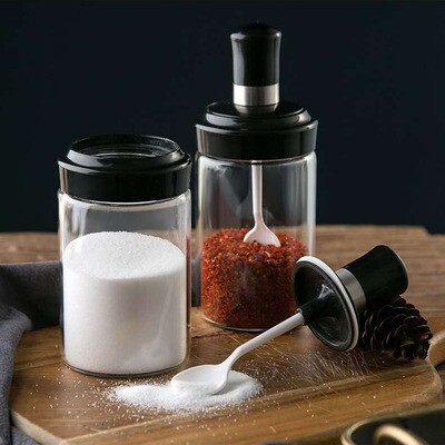 一體式調味料玻璃瓶套裝(3個裝)｜All-in-one Glass Spice Jar Set(3pcs)