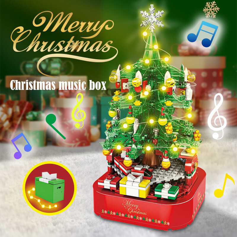 ​聖誕樹音樂盒積木(燈光版)